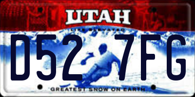 UT license plate D527FG