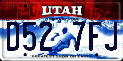 UT license plate D527FJ