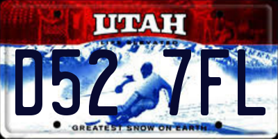 UT license plate D527FL