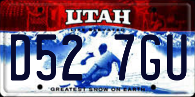 UT license plate D527GU