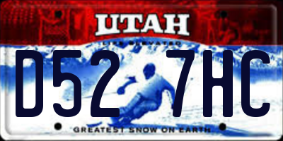 UT license plate D527HC