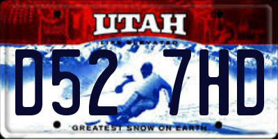 UT license plate D527HD