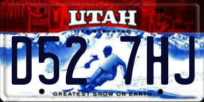 UT license plate D527HJ