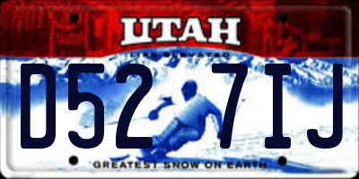 UT license plate D527IJ