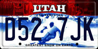 UT license plate D527JK