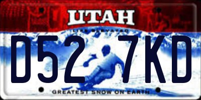 UT license plate D527KD