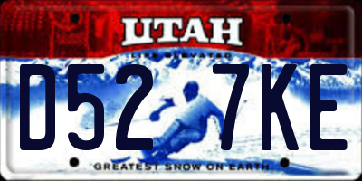 UT license plate D527KE