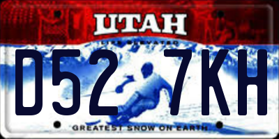 UT license plate D527KH
