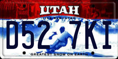 UT license plate D527KI