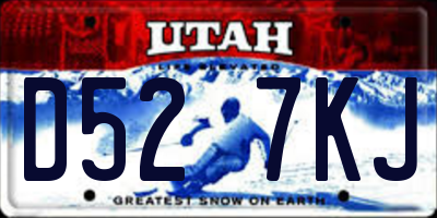 UT license plate D527KJ