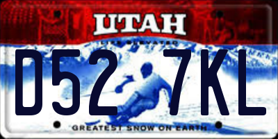 UT license plate D527KL