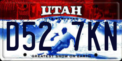 UT license plate D527KN