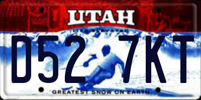 UT license plate D527KT