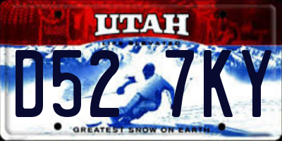 UT license plate D527KY