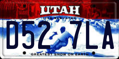 UT license plate D527LA
