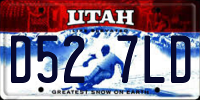 UT license plate D527LD