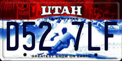 UT license plate D527LF
