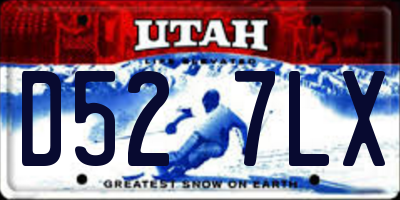 UT license plate D527LX