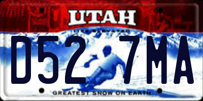 UT license plate D527MA