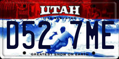 UT license plate D527ME