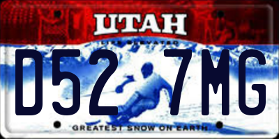 UT license plate D527MG