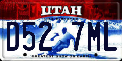 UT license plate D527ML