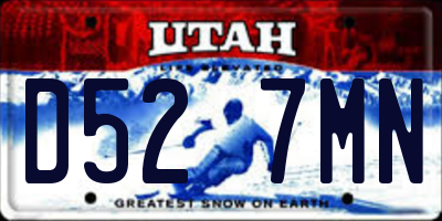 UT license plate D527MN