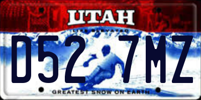 UT license plate D527MZ