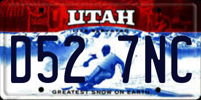 UT license plate D527NC