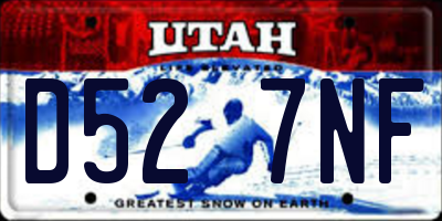 UT license plate D527NF
