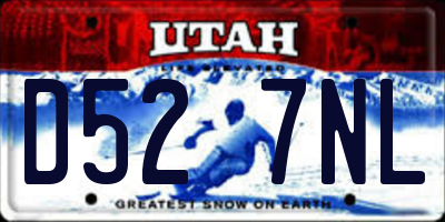 UT license plate D527NL