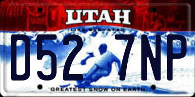 UT license plate D527NP