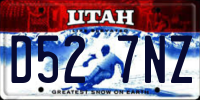 UT license plate D527NZ