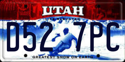 UT license plate D527PC