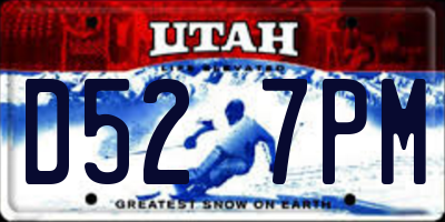 UT license plate D527PM