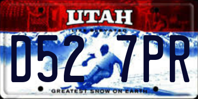 UT license plate D527PR