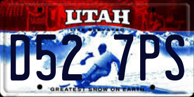 UT license plate D527PS
