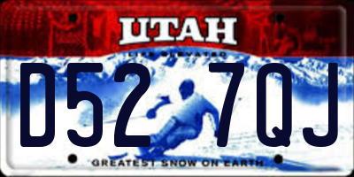 UT license plate D527QJ