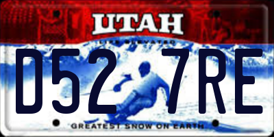 UT license plate D527RE