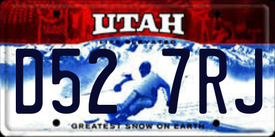 UT license plate D527RJ