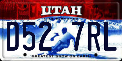 UT license plate D527RL