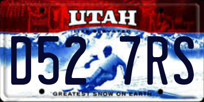 UT license plate D527RS