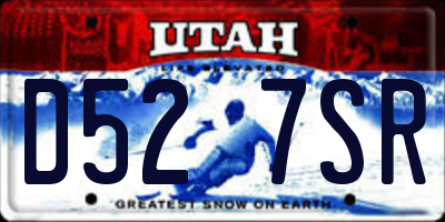 UT license plate D527SR