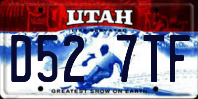 UT license plate D527TF