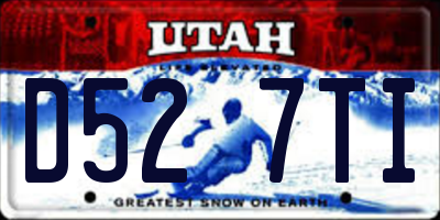 UT license plate D527TI