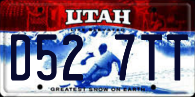 UT license plate D527TT