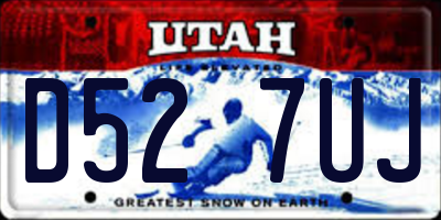 UT license plate D527UJ