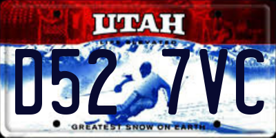 UT license plate D527VC