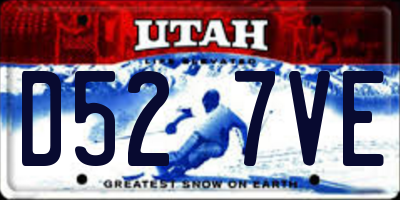 UT license plate D527VE