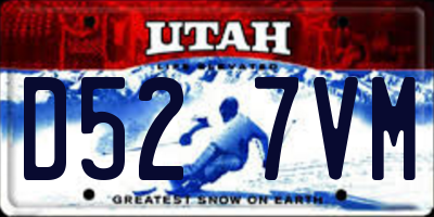 UT license plate D527VM
